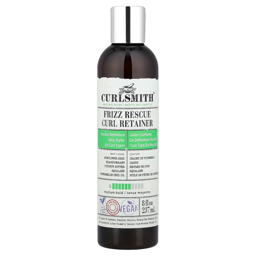 Curlsmith, Фиксатор для локонов Frizz Rescue, средней фиксации, для всех типов локонов, 237 мл (8 жидк. Унций)