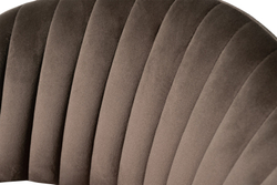 Стул обеденный велюр темно-коричневый 59x56x81см Garda Decor