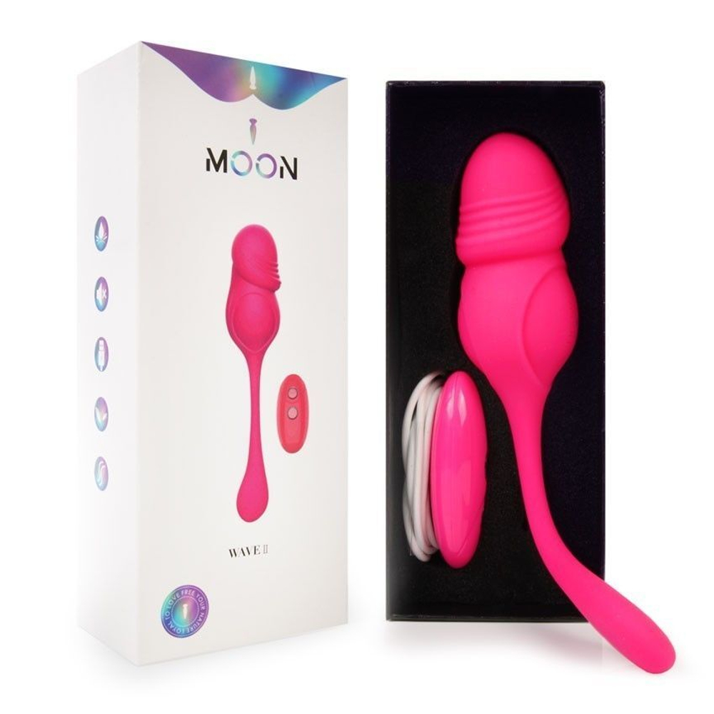 Розовое фаллическое виброяйцо с пультом ДУ