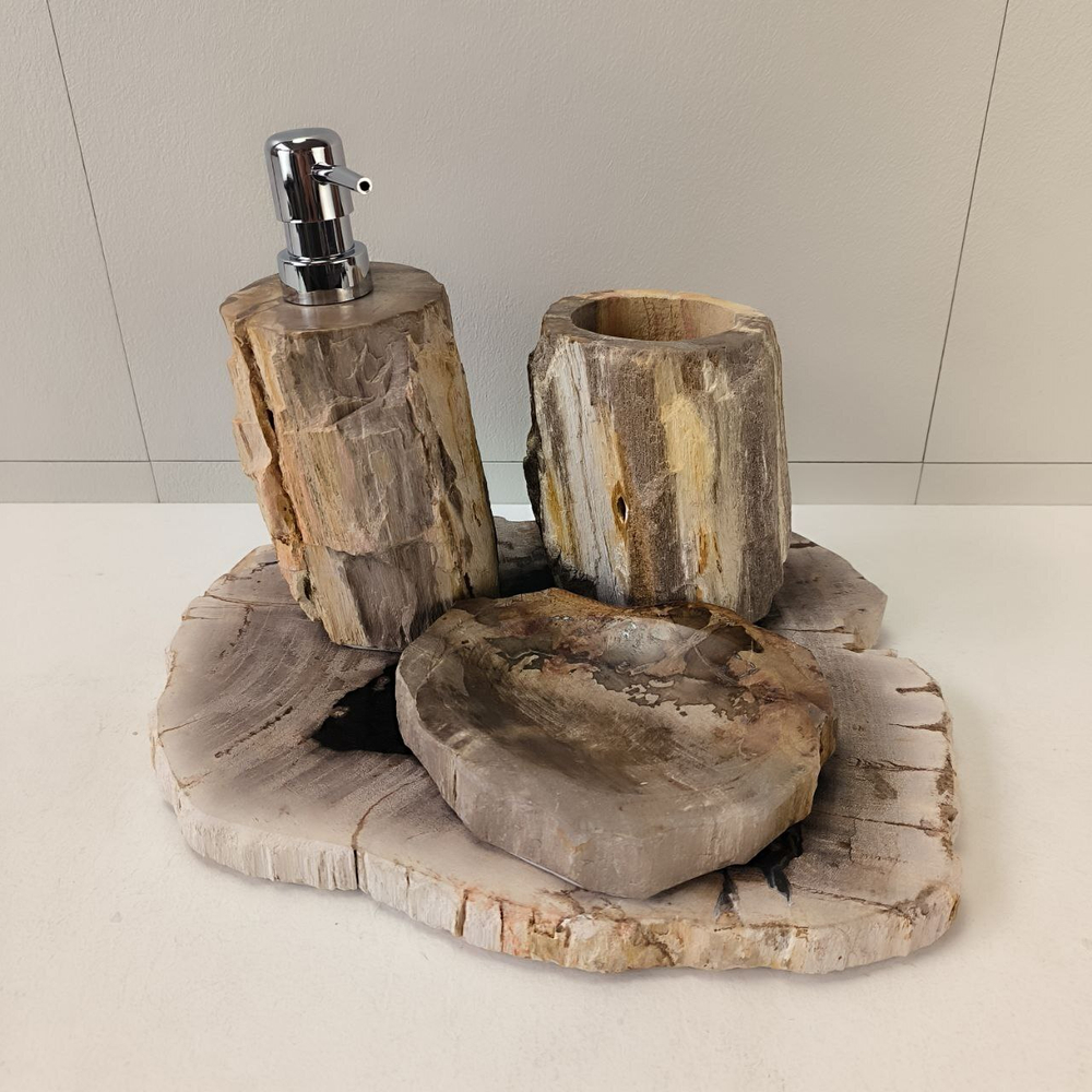 Набор из окаменелого дерева 4 предм Fossil Set NF-63299 поднос 149