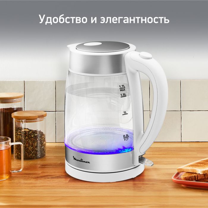 Электрочайник Moulinex Glass Kettle BY600130
