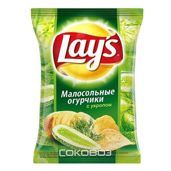 Чипсы Lays 140 гр Малосольные огурчики/укроп (19)