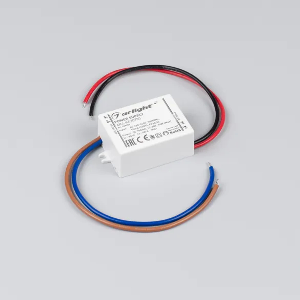 Блок питания ARJ-KE20700 (14W, 700mA, PFC) (Arlight, IP44 Пластик, 5 лет) 029058