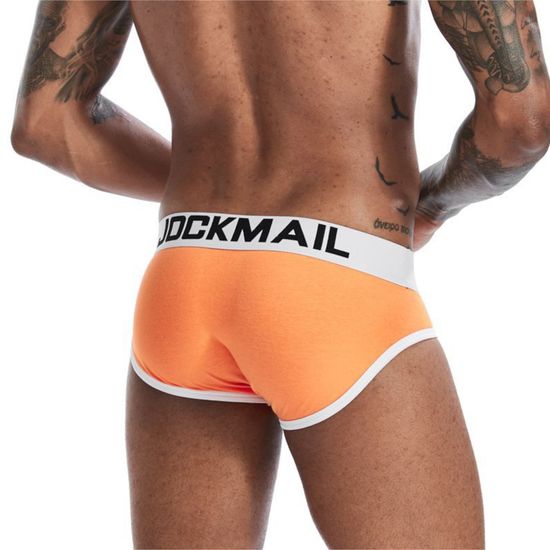 Мужские трусы брифы оранжевые JOCKMAIL JM2032-21