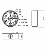 Монтажная коробка Dahua DH-PFA135 для видеокамер
