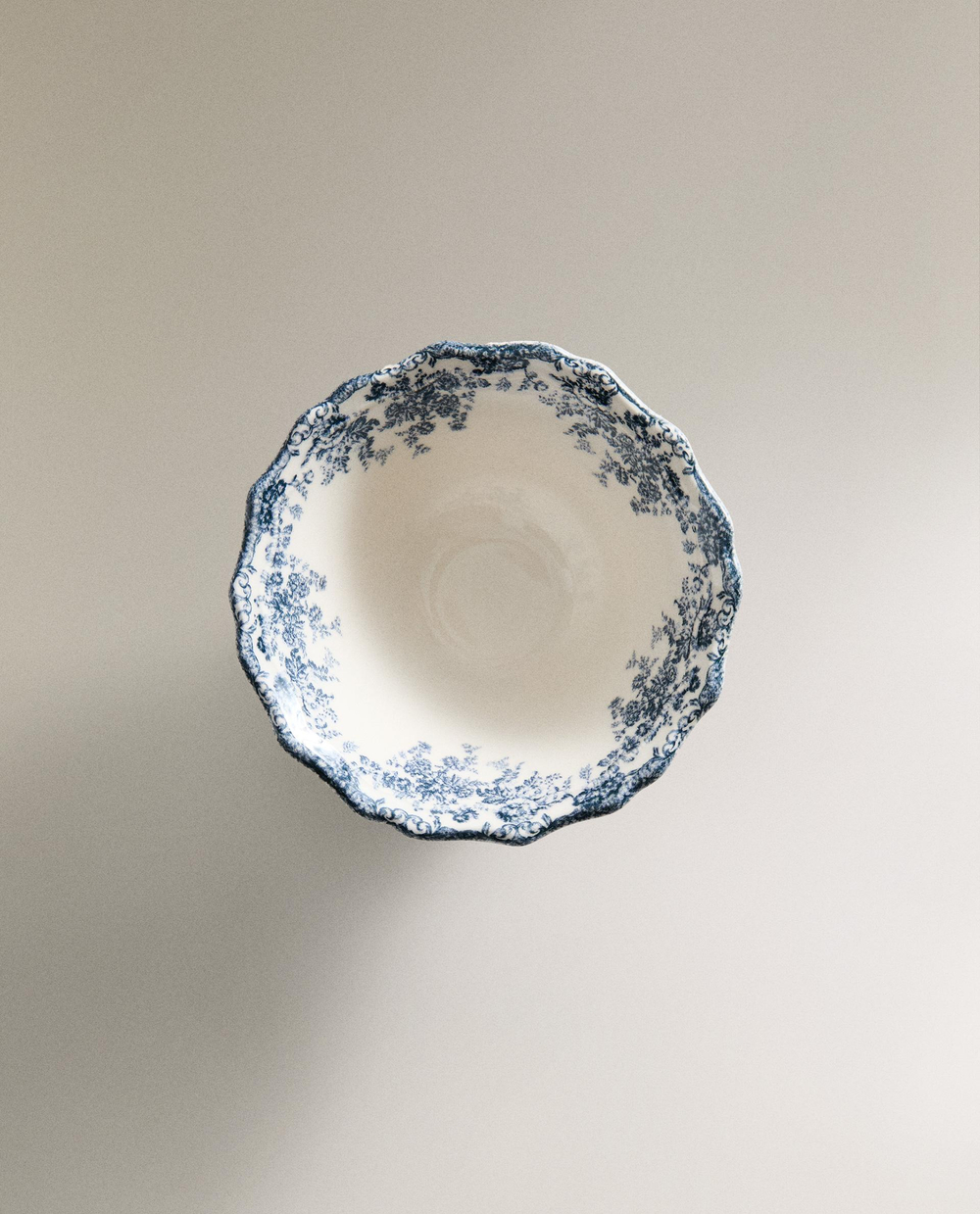 Zara Home миска из фаянса, цвет синий, 14 см · 2460/467
