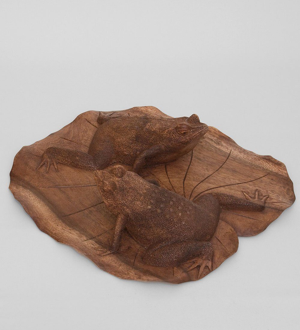 Decor and Gift 33-008 Фигурка «Пара лягушек на листе» (о.Бали)