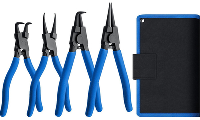 ЗУБР 4 шт, 180 мм, набор съемников стопорных колец, Профессионал (22826)