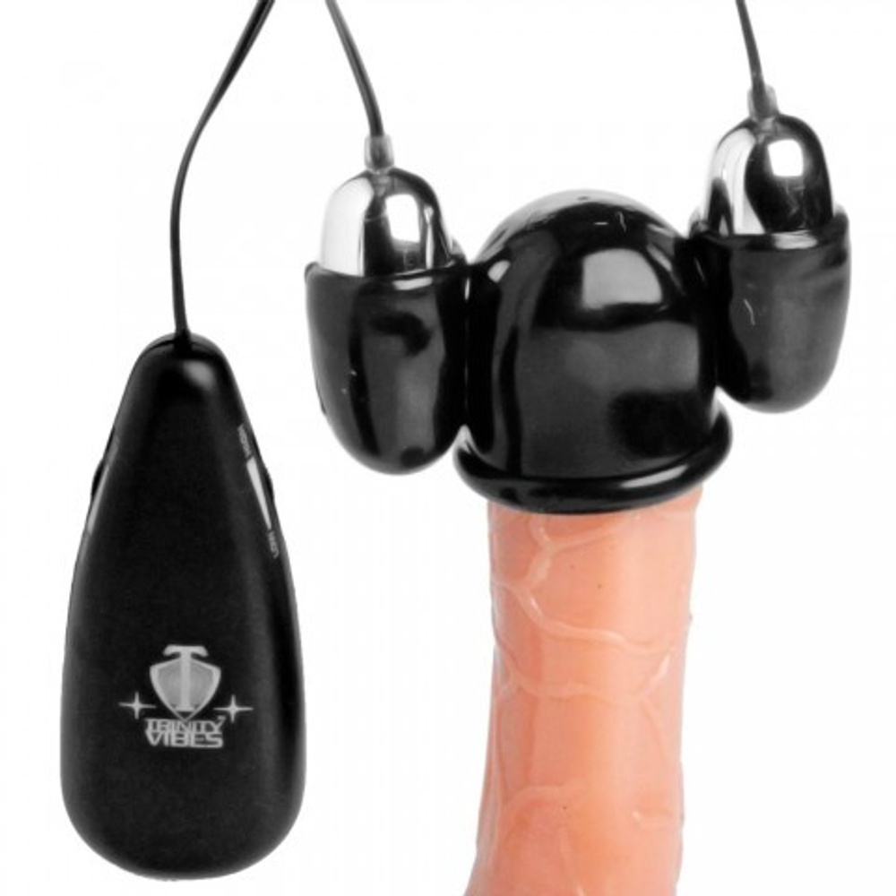 Вибратор для головки полового члена Trinity Vibes Multi Speed Vibrating Penis Head Teaser, черный, 5.7х3 см