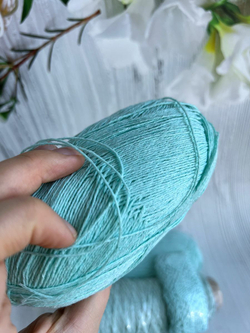 Набор Пряжи для вязания Микс с Кружевом хлопок люрекс