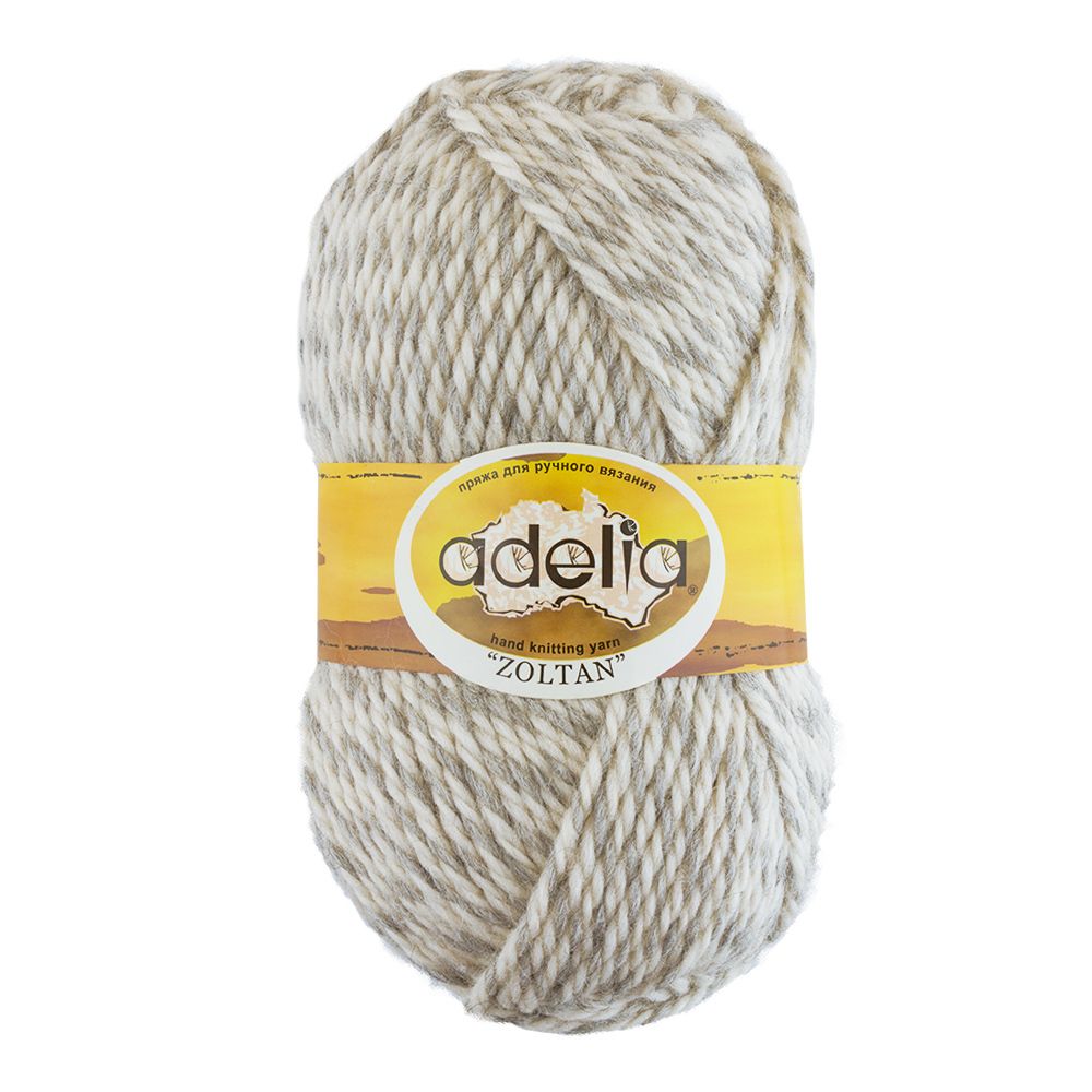 Пряжа Adelia Zoltan / уп.5 мот. по 100г, 115м, 115 серый-белый Пряжа Adelia Zoltan / уп.5 мот. по 100г, 115м, 115 серый-белый