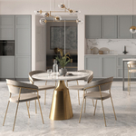 Комплект из 4-х стульев Turin чёрный с золотыми ножками