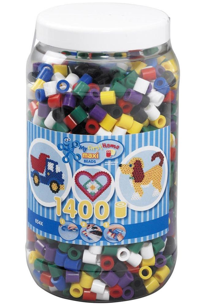 Hama Бусинки для термомозаики MAXI микс, 1400 шт (8540)