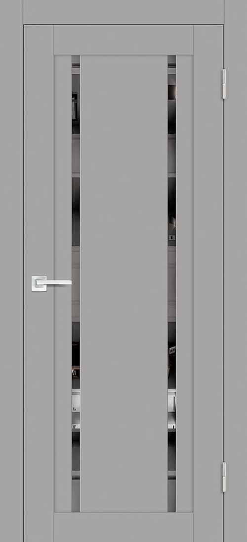 Дверь PST-9 / Цвет серый бархат / Зеркало тонированное / Двери PROFILO PORTE