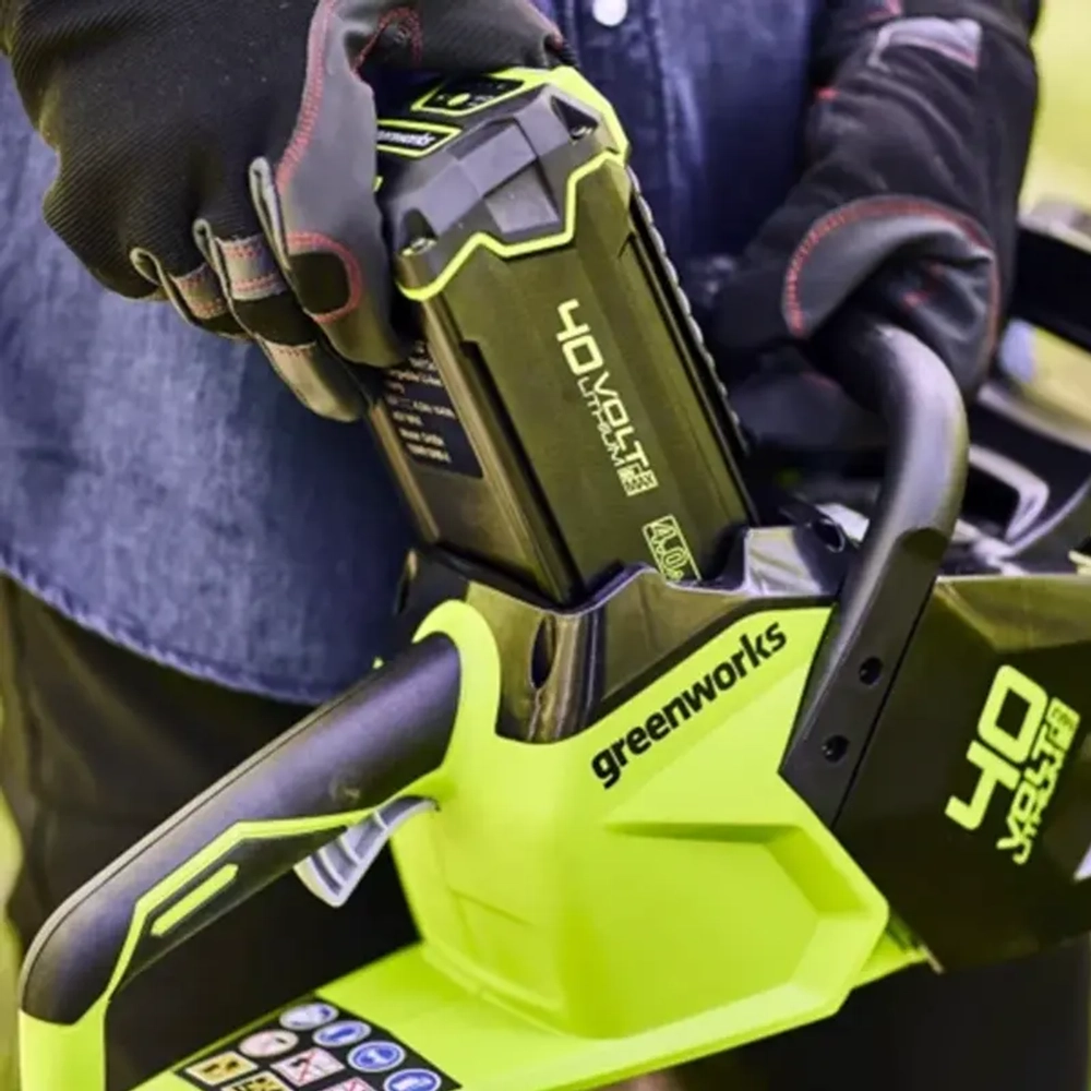 Цепная пила аккумуляторная Greenworks GD40CS18 (1 x 8 Ач, ЗУ) 2005807UH