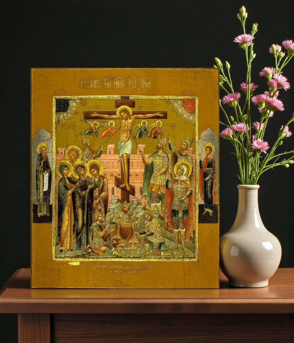 Икона Распятие Иисуса Христа Голгофа