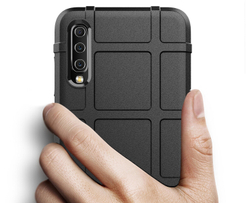 Чехол для Samsung Galaxy A70 (Galaxy A70S) цвет Black (черный), серия Armor от Caseport