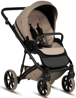 Детская коляска Tutis Viva 6 Plus Leather 3 в 1 с автокреслом Elo Lux EduSky Black 1612149 Cappuccino