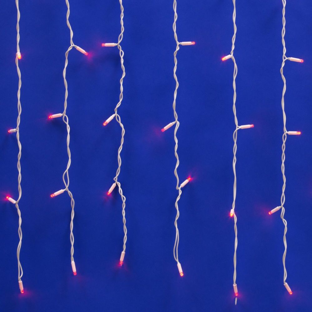 ULD-C2030-240-SWK RED IP67 Занавес светодиодный со статическим свечением. 3х2м. Соединяемый. 240 светодиодов. Красный свет. Провод белый. TM Uniel.