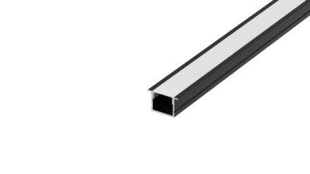 Donel, Встраиваемый алюминиевый профиль, 15,9х10х2000мм. В комплекте матовый экран, 4 торцевые заглу