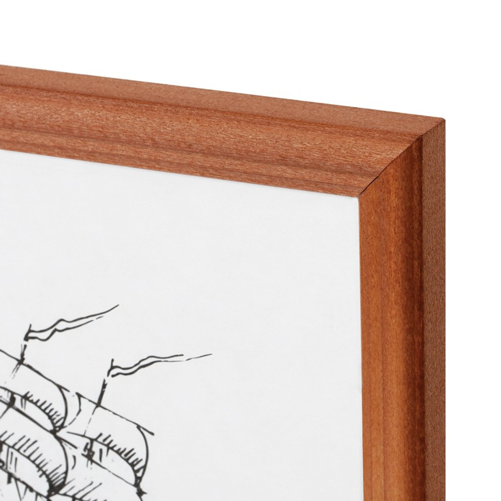 Рамка деревянная, OfficeSpace, красное дерево, стекло, 21х30 см