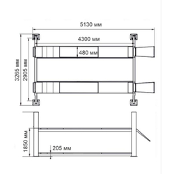 ТЕМП TFA4500-3D380 Подъёмник электрогидравлический четырехстоечный, 4 т