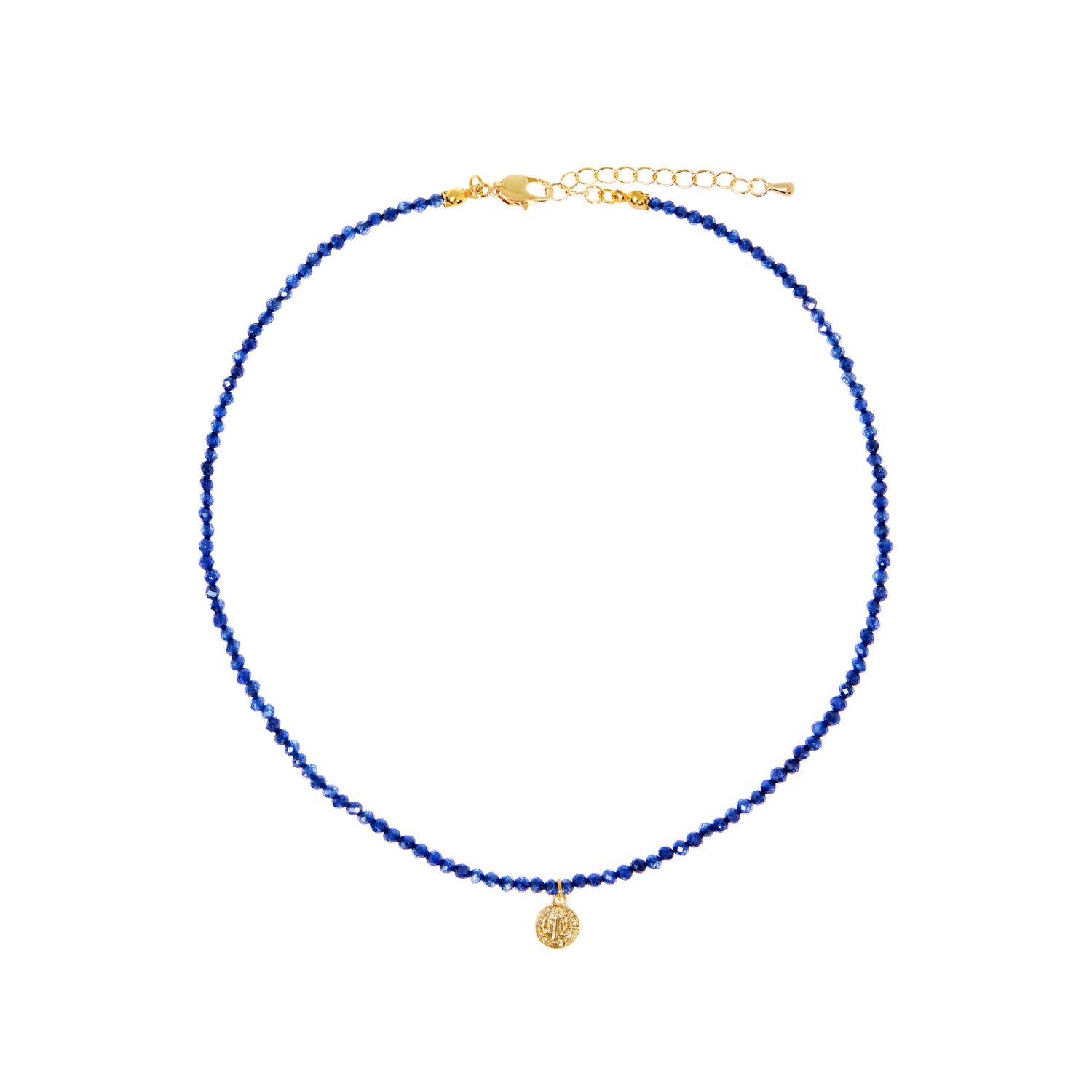 Колье Tiny Coin Necklace - Blue
