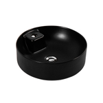 Раковина накладная для установки на столешницу AQUATEK ЕВРОПА AQ5212-MB 405*405*140, с отверстием под смеситель, матовый черный