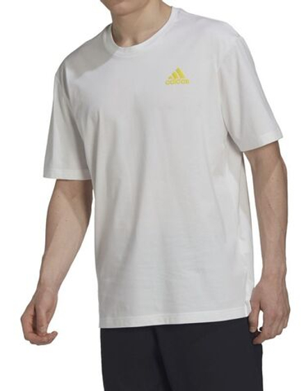 Мужская теннисная футболка Adidas Clubhouse Ballin Tennis T-shirt - белый