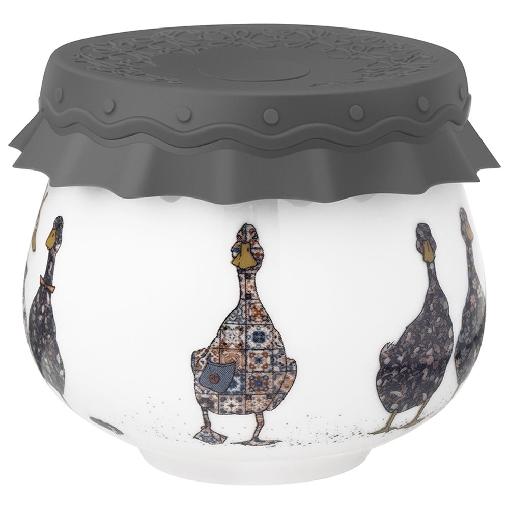 БАНКА LEFARD "FAMILY FARM" С СИЛИКОНОВОЙ КРЫШКОЙ 8*8*6,5 CM 180 МЛ