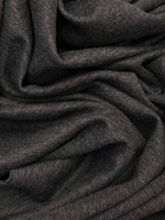 Трикотаж шерсть с хлопком Dondi double face серый/серый в полоску