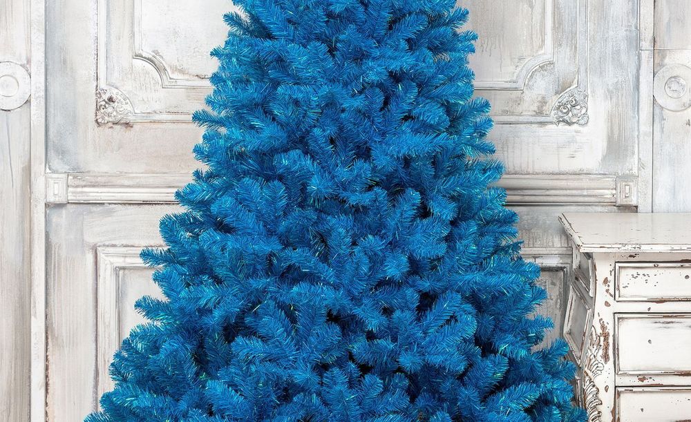 Искусственная голубая елка «Искристая голубая» (пвх) 150 см / 1.5 м