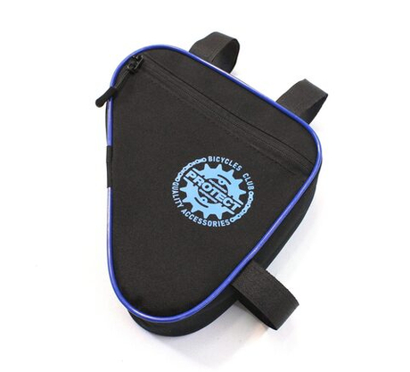 Велосумка под раму, р-р 20,5х20,5х5см, цвет черный/синий, PROTECT™