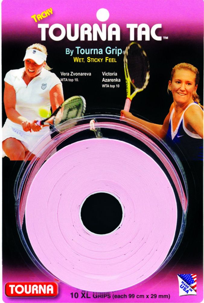 Теннисные намотки Tourna Tac XL 10P - розовые