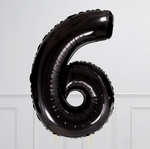 FM Шар 40" / 102 см "Цифра 6" Черный (БГ-60)