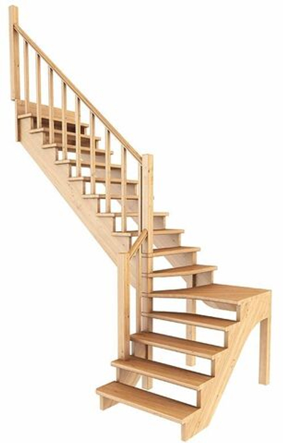 Лестница на второй этаж К-031м/4 Левая