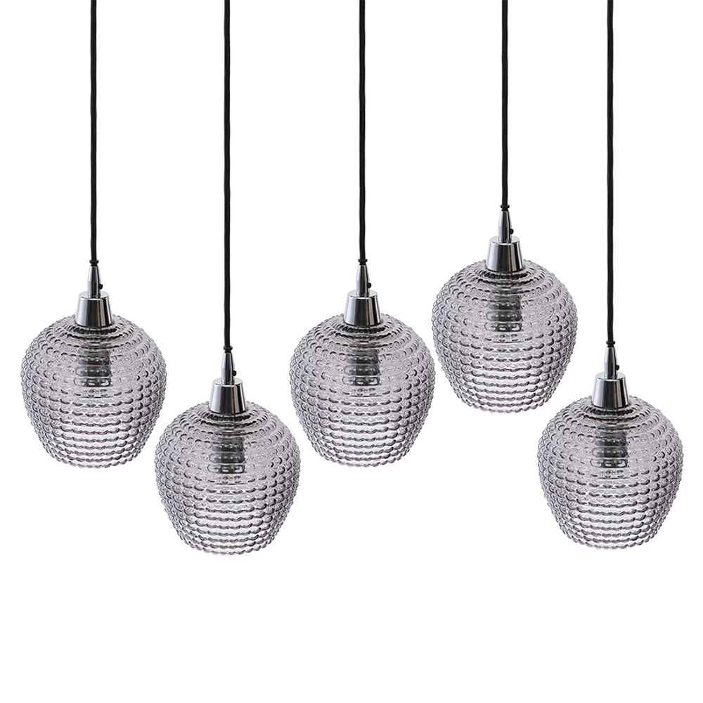 Светильник подвесной каскадный Aurora, 110х18 см, серый