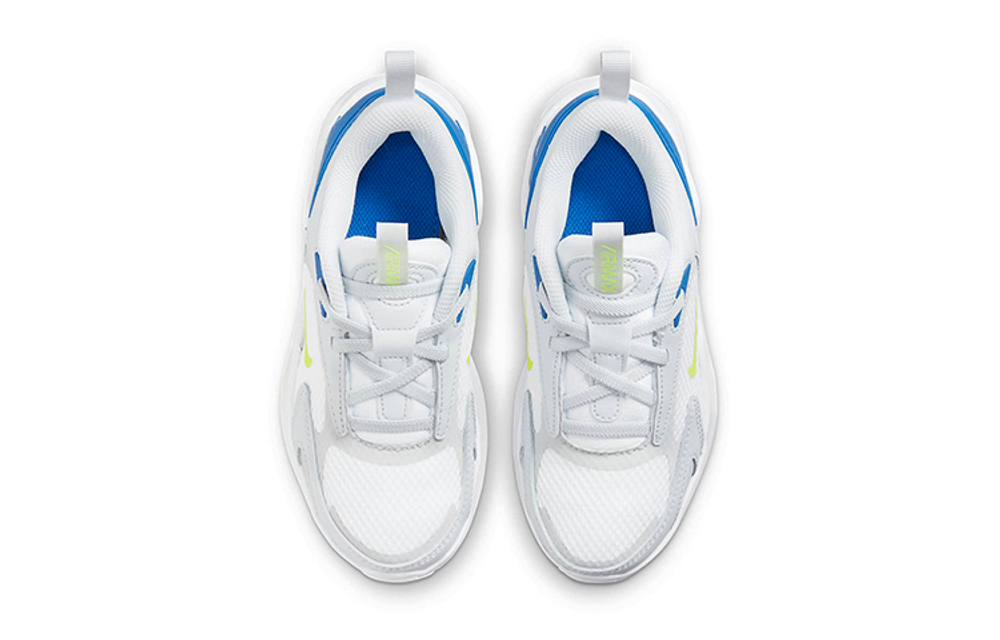 Middle-aged children's Nike Air Max Bolt lightweight low-top running shoes white gray blue