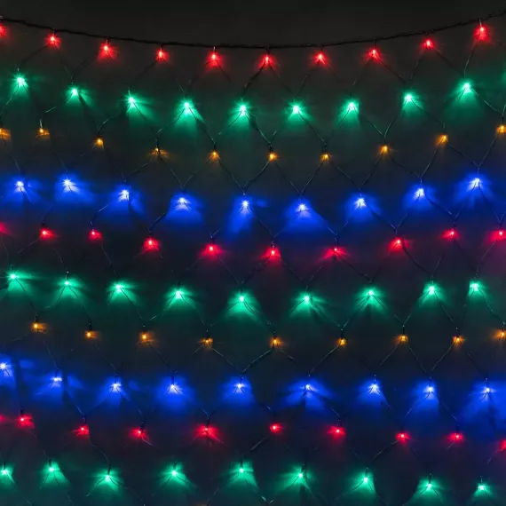 Светодиодная сетка 2*2 м., 24V 256 разноцветных LED ламп, черный ПВХ, LTC (NTL256M-11-1M)