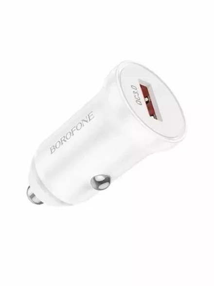 Автомобильная зарядка BOROFONE BZ18 QC3.0 Белый