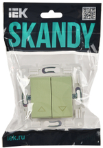 SKANDY Выключатель жалюзи 10А SK-V12G мятный IEK