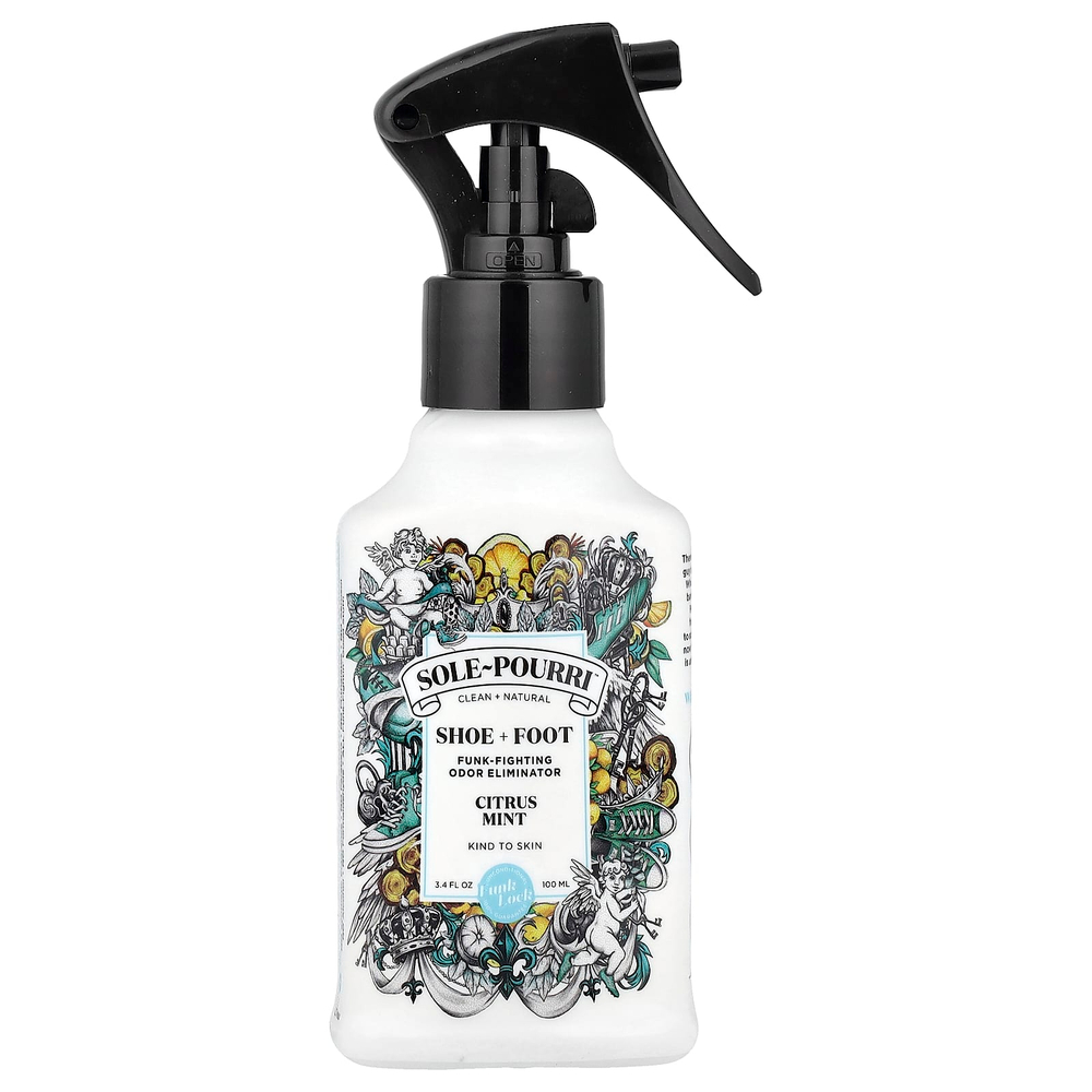 Poo-Pourri, Sole-Pourri™, средство для устранения неприятных запахов для обуви и ног, цитрус и мята, 100 мл