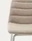 Полубарный стул Zunilda, бежевый с белыми ножками