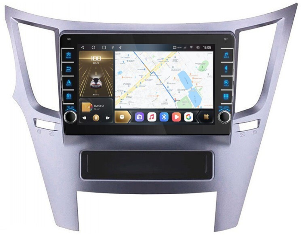 Магнитола для Subaru Legacy, Outback 2009-2015 - Carmedia OL-9514 (кнопки и крутилки), Android 12, TS10, CarPlay, 4G SIM-слот