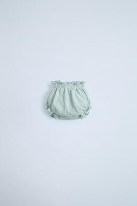 ZARA ТРУСЫ ИЗ КРЕПА, ЦВЕТ МОРСКОЙ ВОЛНЫ