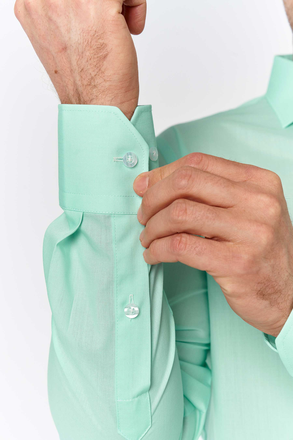 Сорочка мужская ELITA длинный рукав, цвет ментол, хлопок, пэ 68412 13