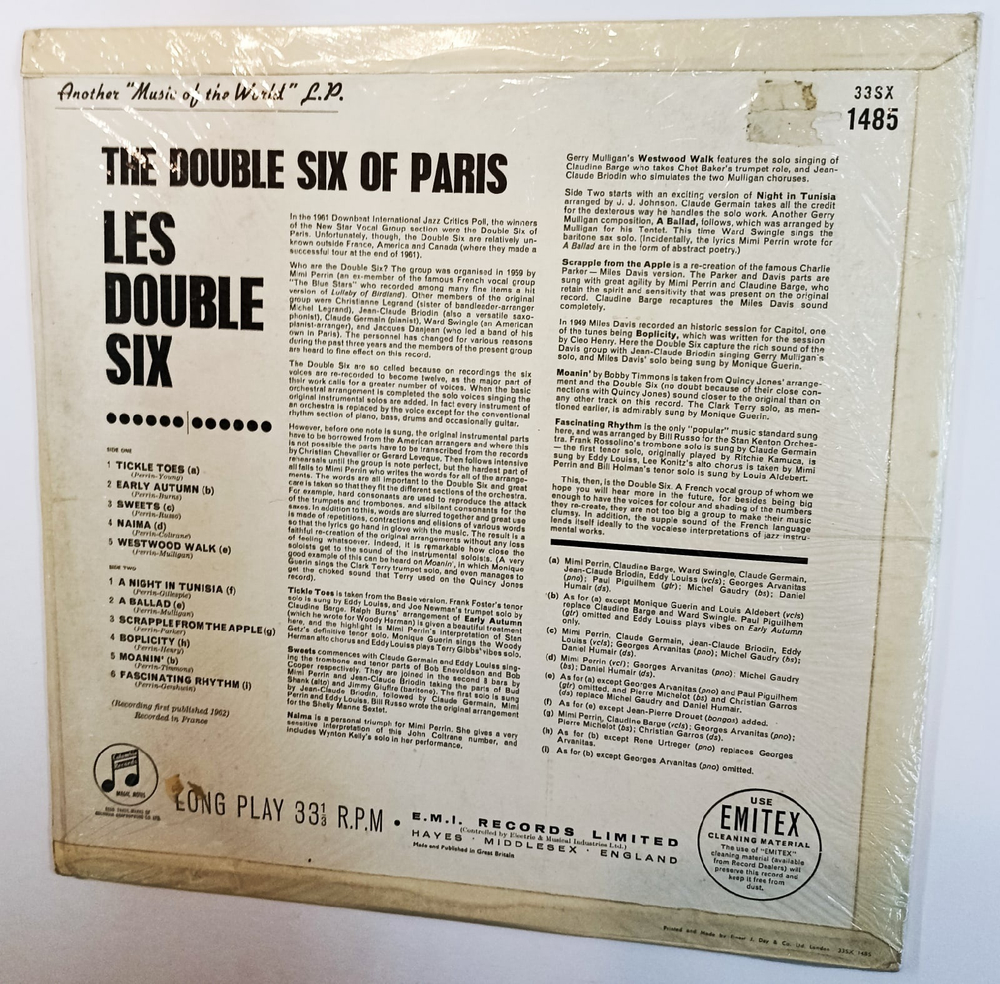 The Double Six of Paris Les Double Six (UK 1963)