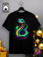 Футболка Милая змейка цветная