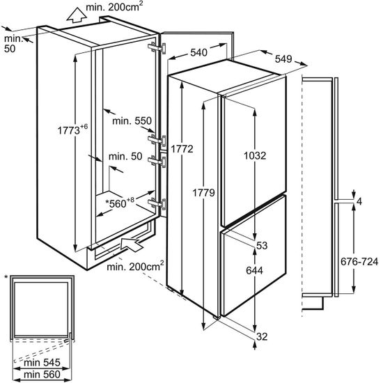 Встраиваемый холодильник Electrolux RNT2LF18S