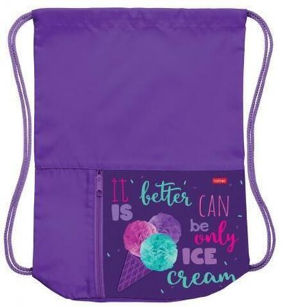 Мешок д/обуви 34х41см "Ice cream" 2 отделения с карманом на молнии (Хатбер)